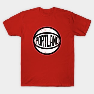Portland Retro Ball - Red T-Shirt